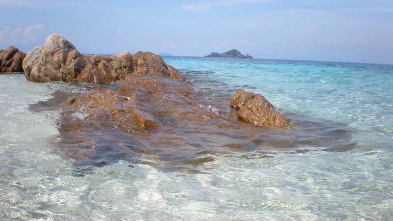 Rocky Shoreline in Ocean