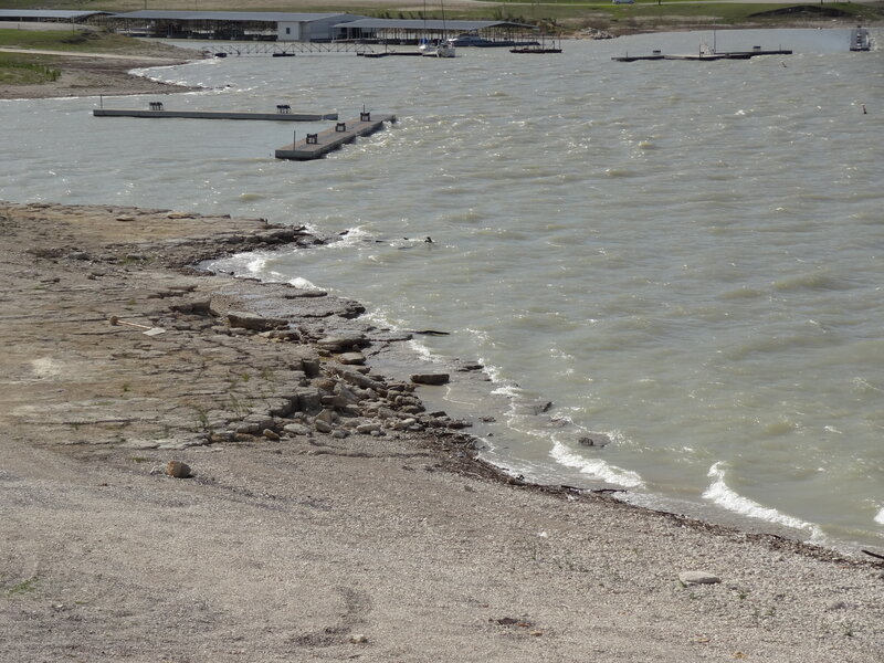 Rocky Shoreline with Docks