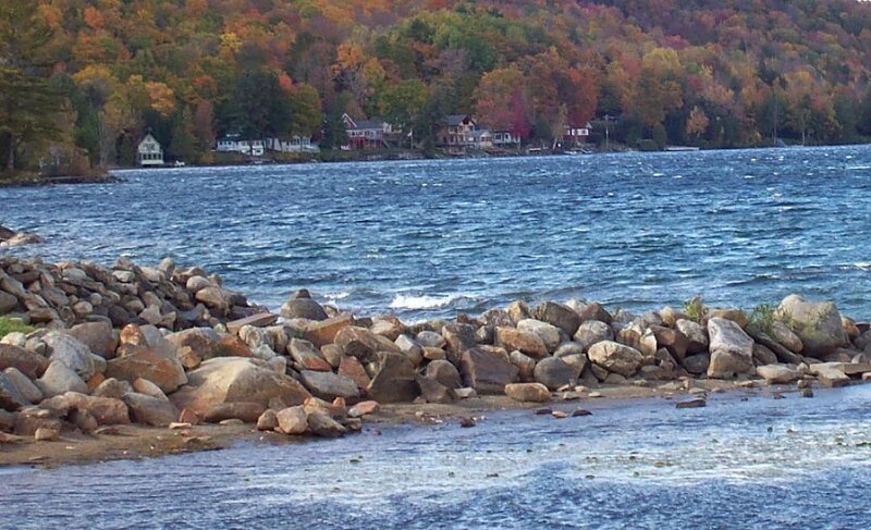 Rocky Shoreline with Lake