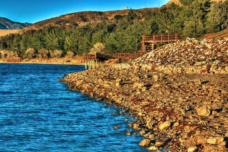 Rocky Shoreline with Pier