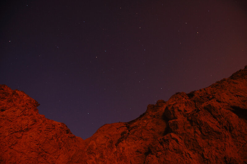 Rocky Terrain under Stars