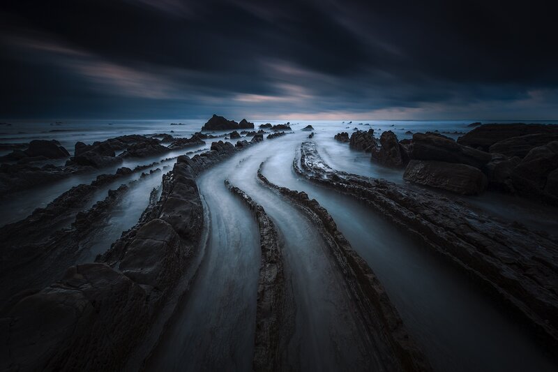 Rocky Tidal Pools — Blue, Dramatic