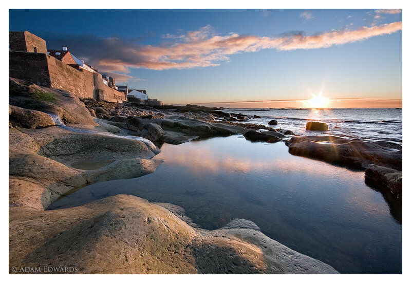 Rocky Tide Pool at Sunset