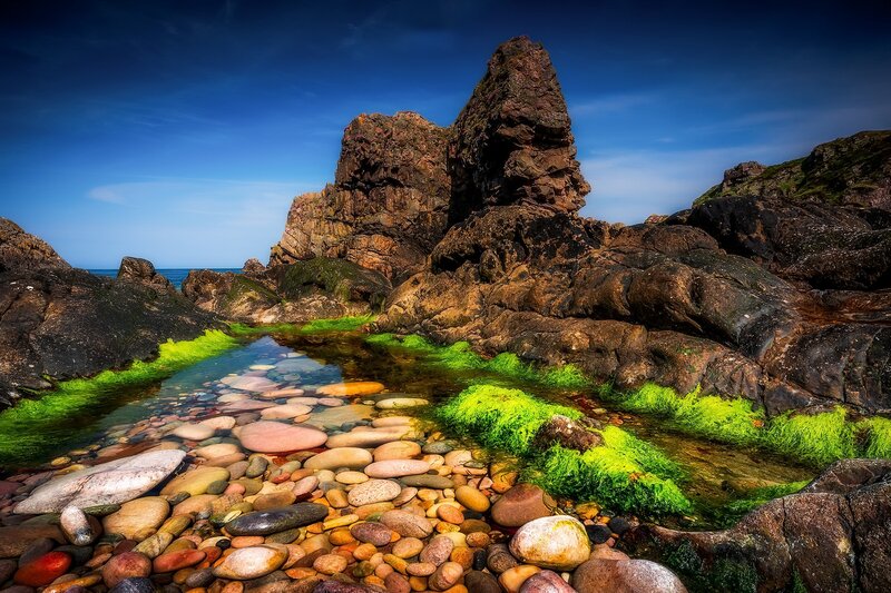 Rocky Tide Pool — Blue, Dramatic