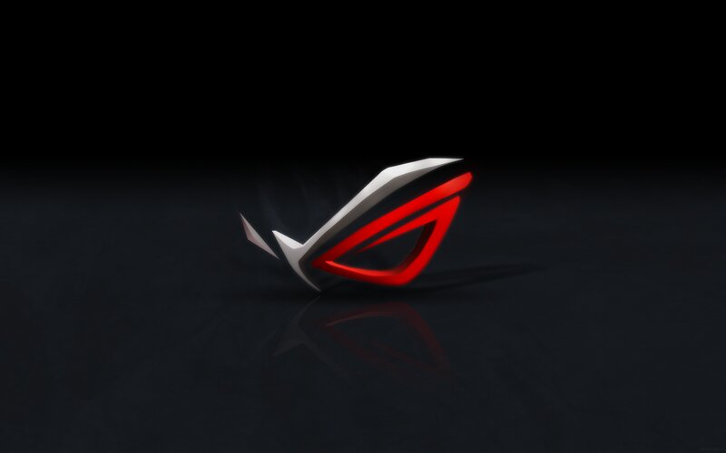 ROG Logo on Dark Surface — Black