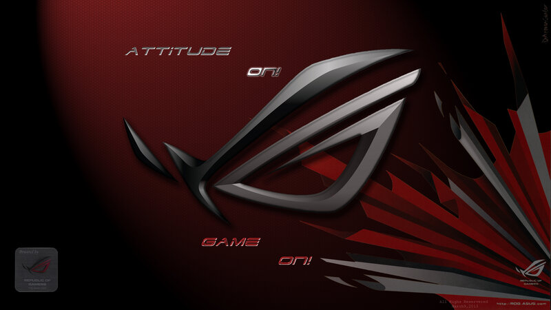 ROG Logo on Red Background