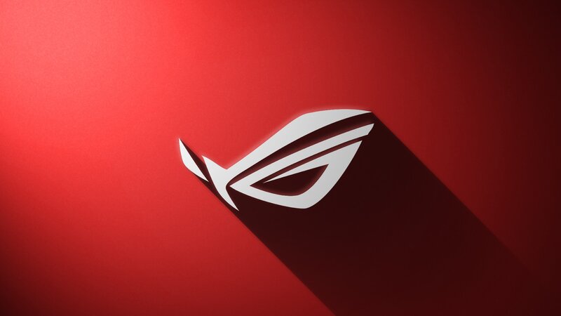 ROG Logo on Red