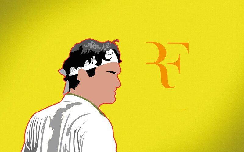 Roger Federer profile illustration