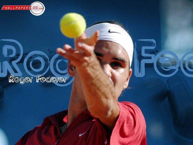 Roger Federer Serving