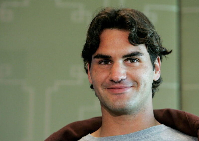 Roger Federer smiling