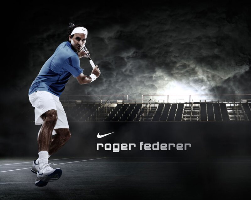 Roger Federer tennis action