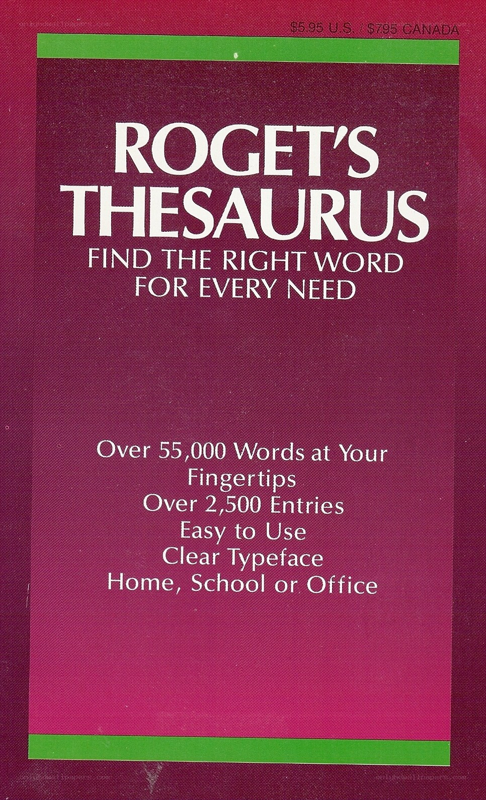 Roget's Thesaurus cover