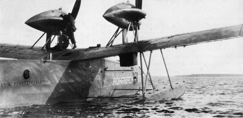 Rohrbach seaplane on water