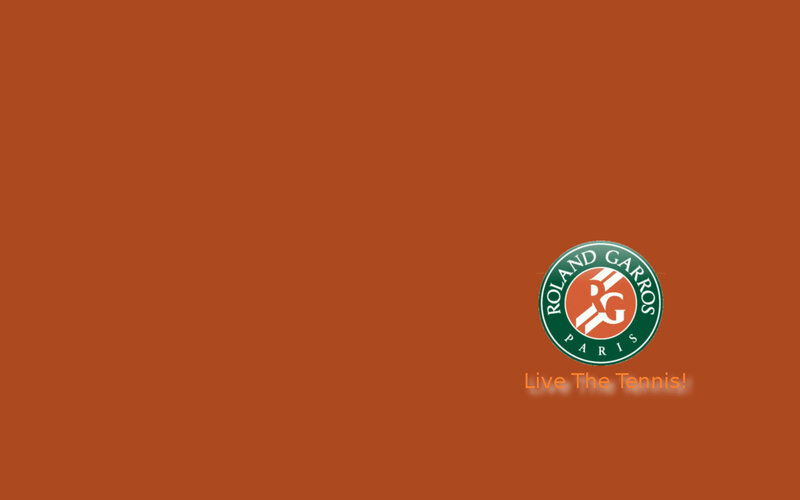 Roland Garros logo on brown