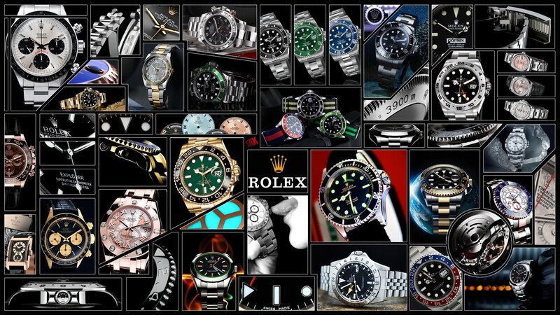 Rolex watch collection collage