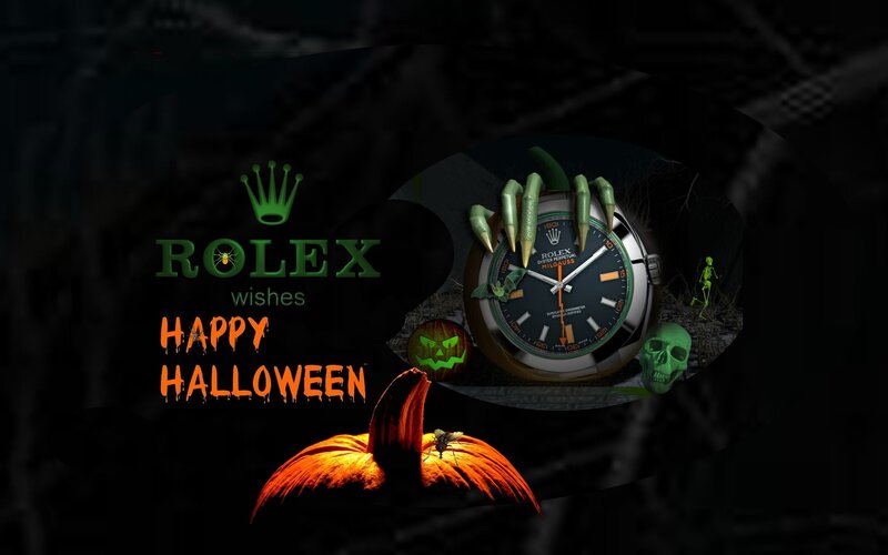 Rolex Watch in Halloween Scene