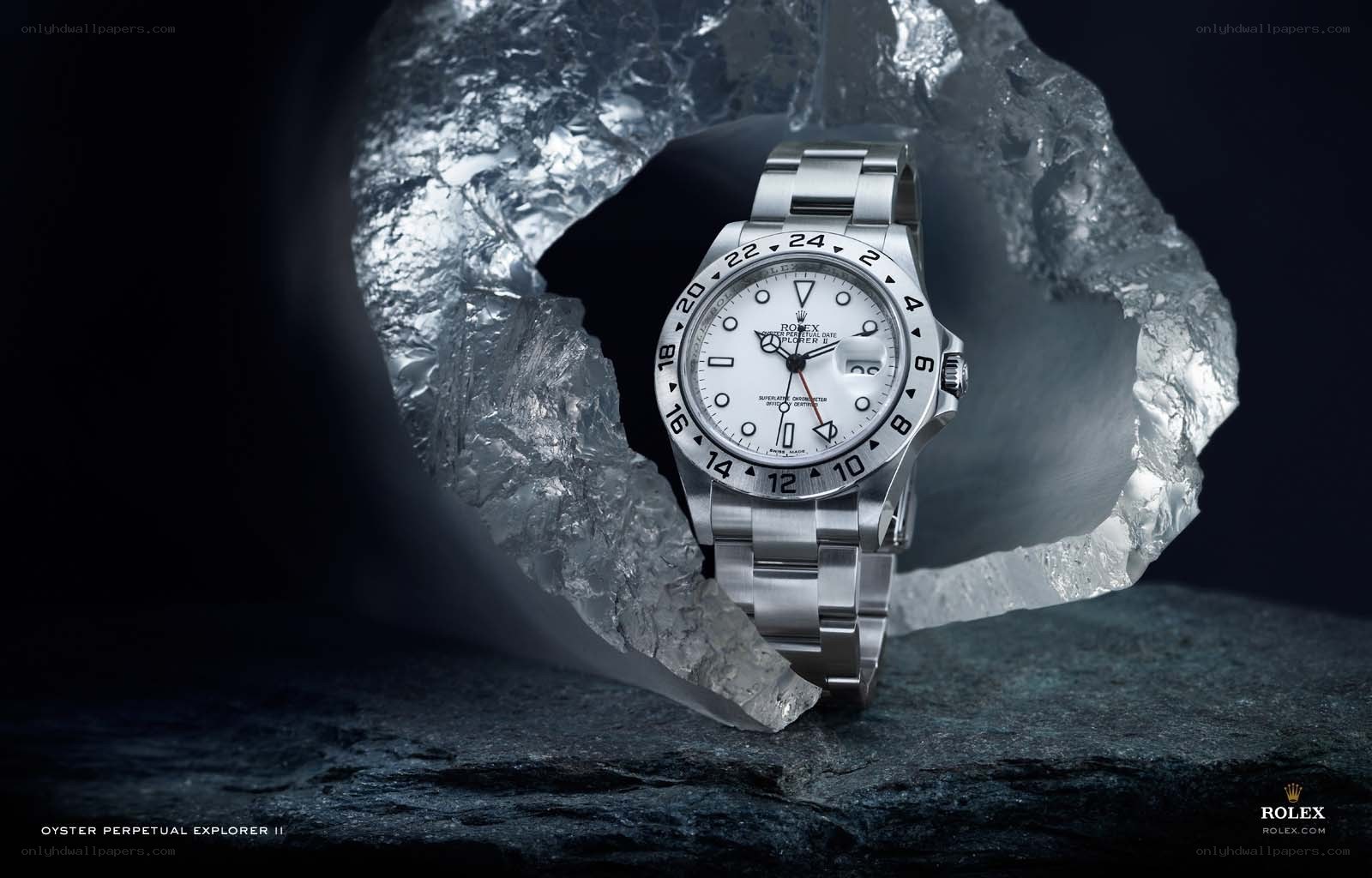 Rolex watch in ice