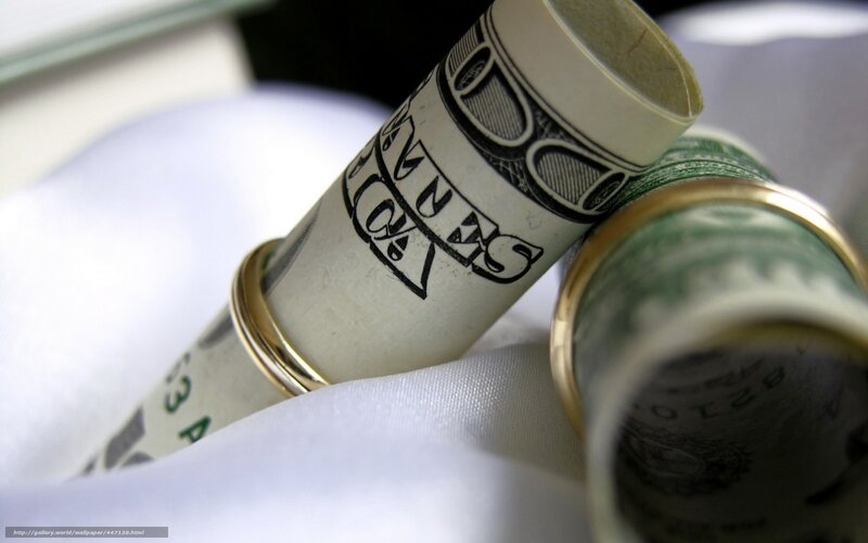 Rolled Dollar Bills with Rings