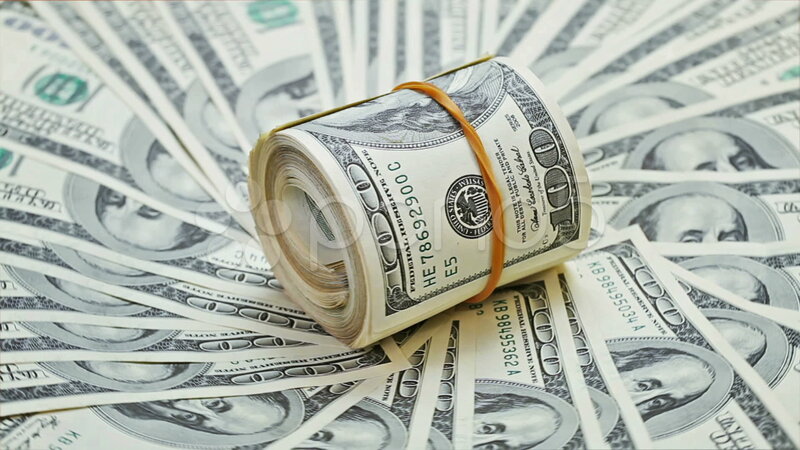 Rolled Hundred-dollar Bills