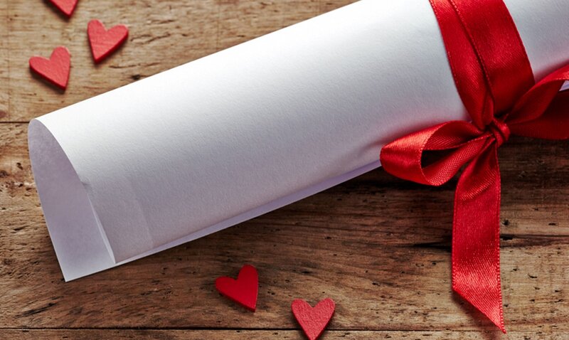 Rolled Paper with Ribbon