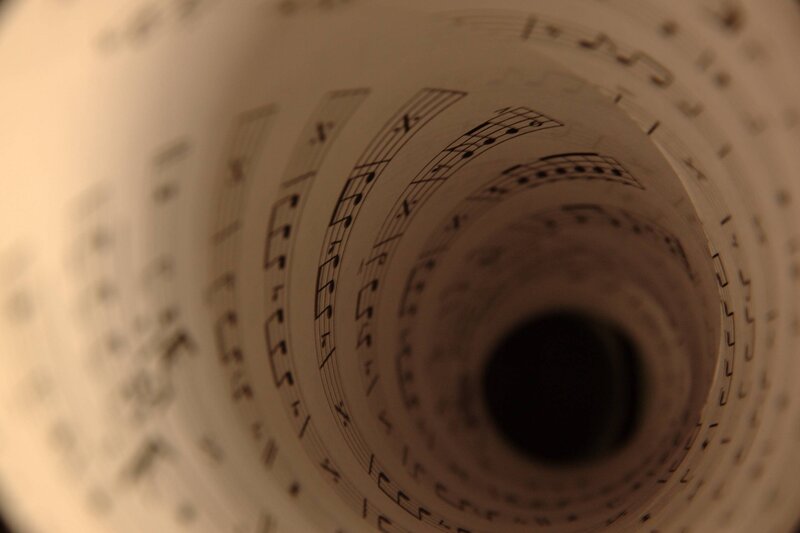 Rolled Sheet of Music — Brown