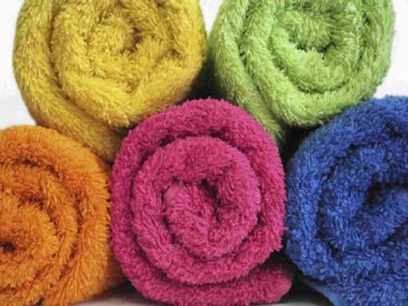 Rolled Towels in Colors
