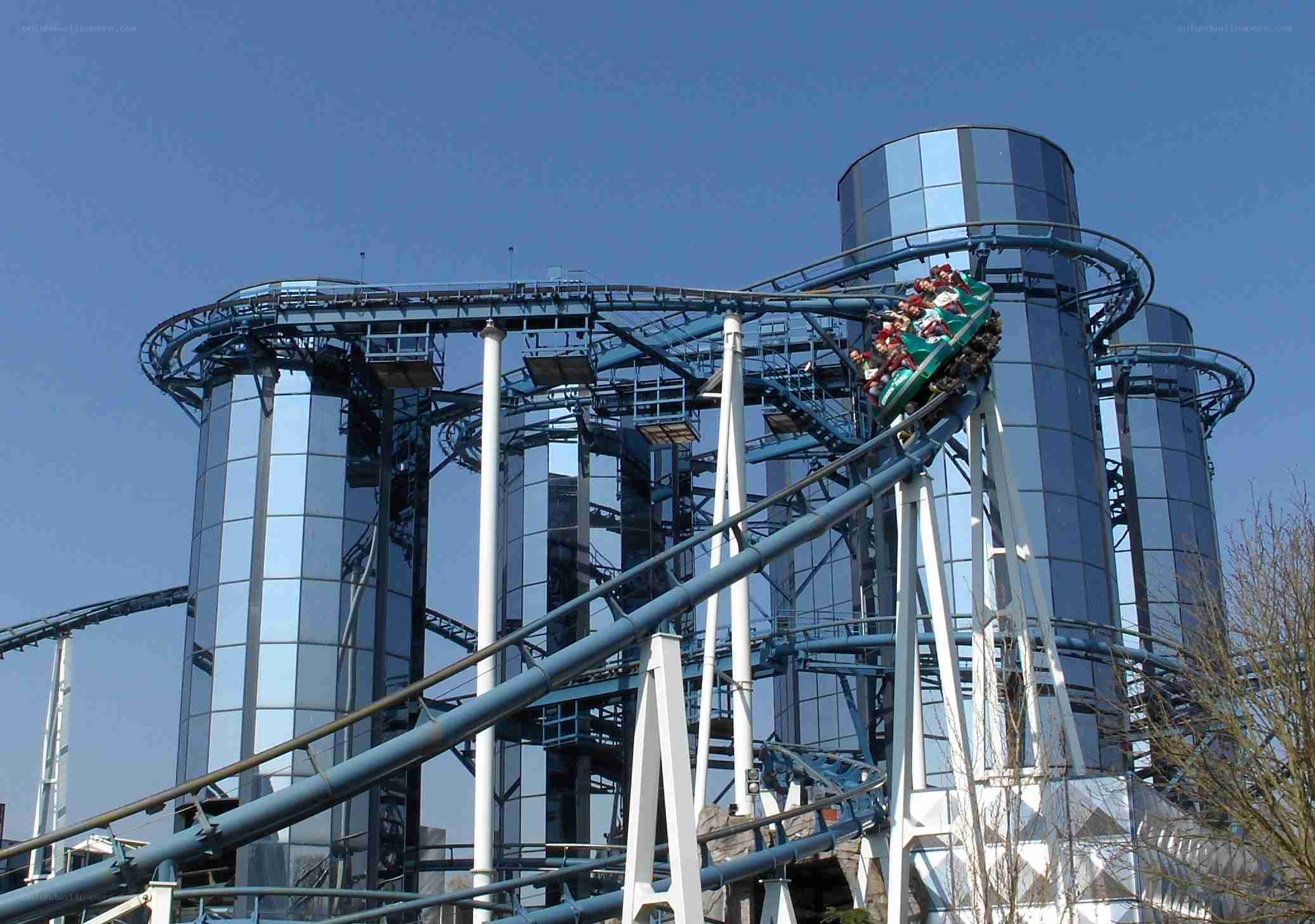 roller coaster at amusement park