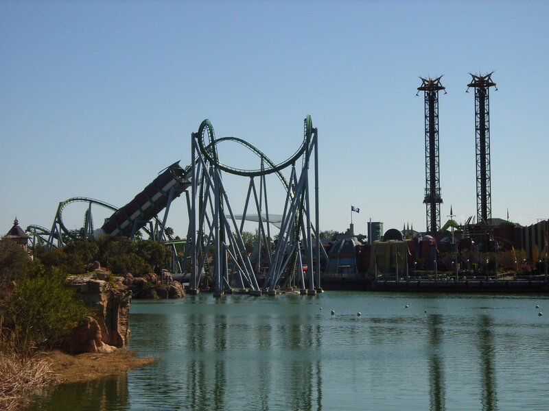 roller coaster at amusement park
