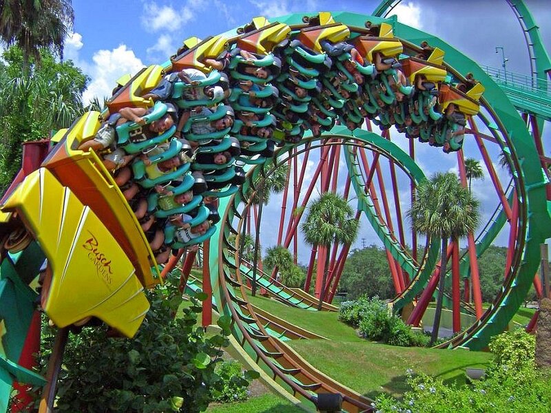 Roller coaster at Busch Gardens
