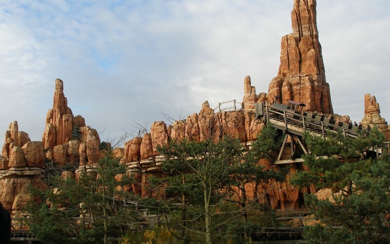 roller coaster at theme park
