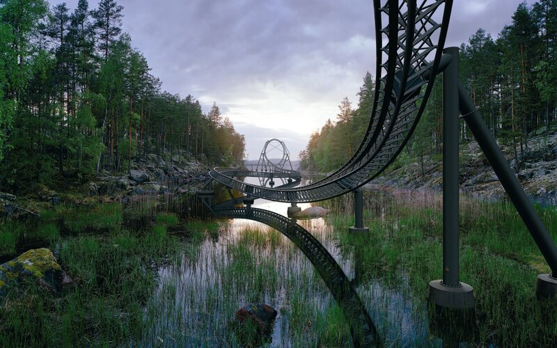 Roller Coaster in Forest