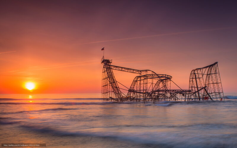 Roller Coaster in Ocean