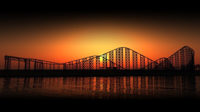 Roller Coaster Silhouette — Orange