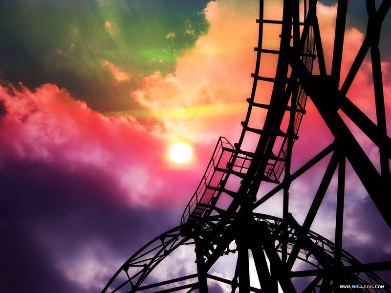 Roller Coaster Silhouette — Purple