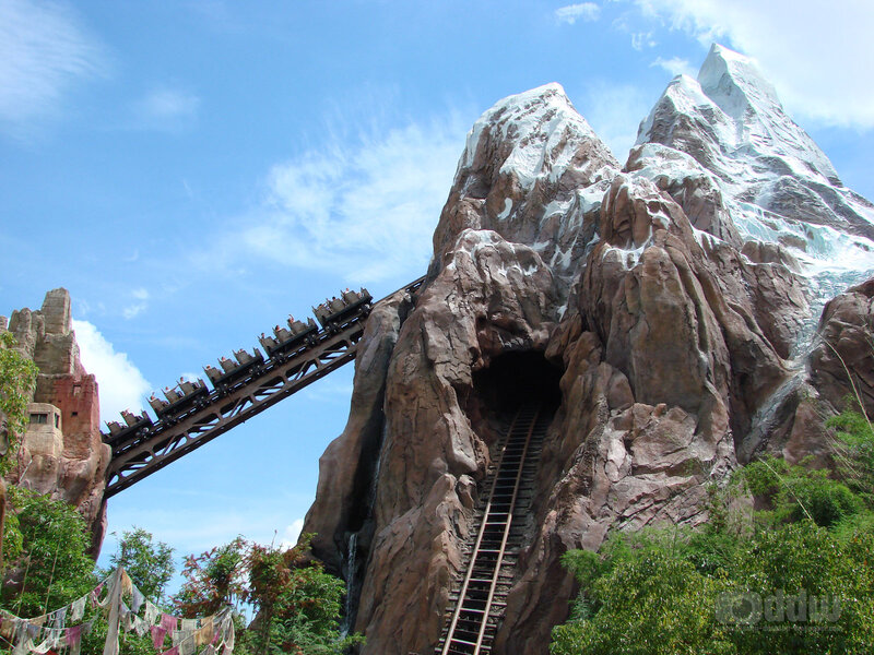 Roller Coaster Train on Mountain