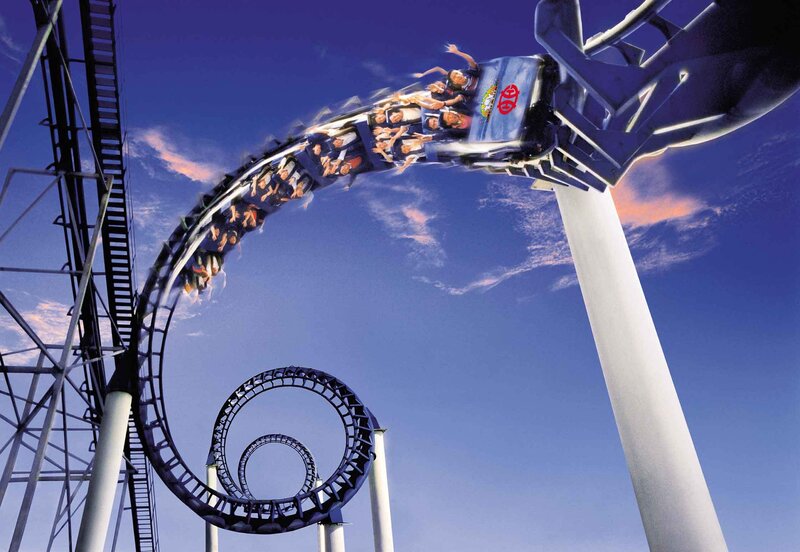 Roller Coaster with Riders