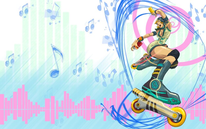 Roller skating with music