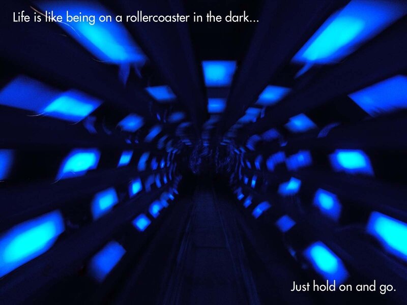 rollercoaster in the dark