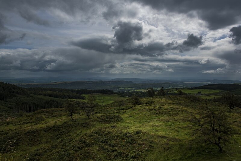 Rolling Green Hills — Dramatic, Afternoon, Photograph, Clouds, Trees