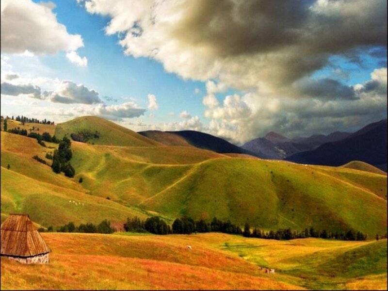 Rolling Green Hills — Dramatic, Afternoon