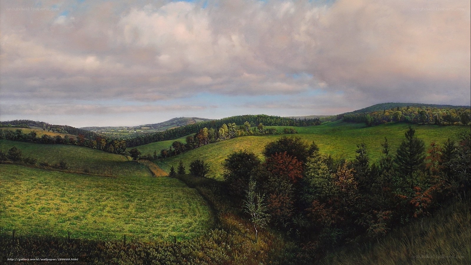Rolling Green Hills Landscape