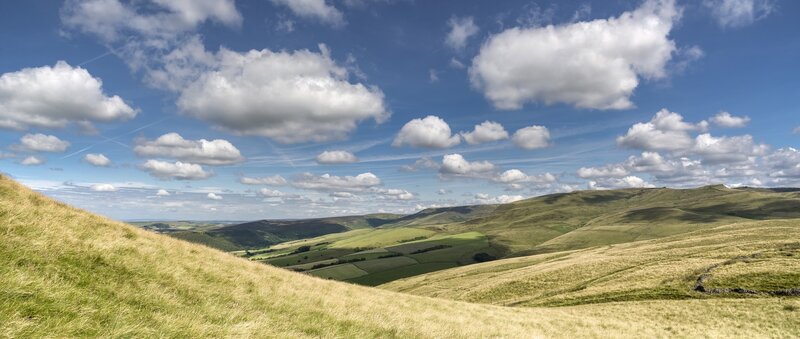 Rolling Green Hills — Serene, Afternoon, Photograph, Sky, Clouds