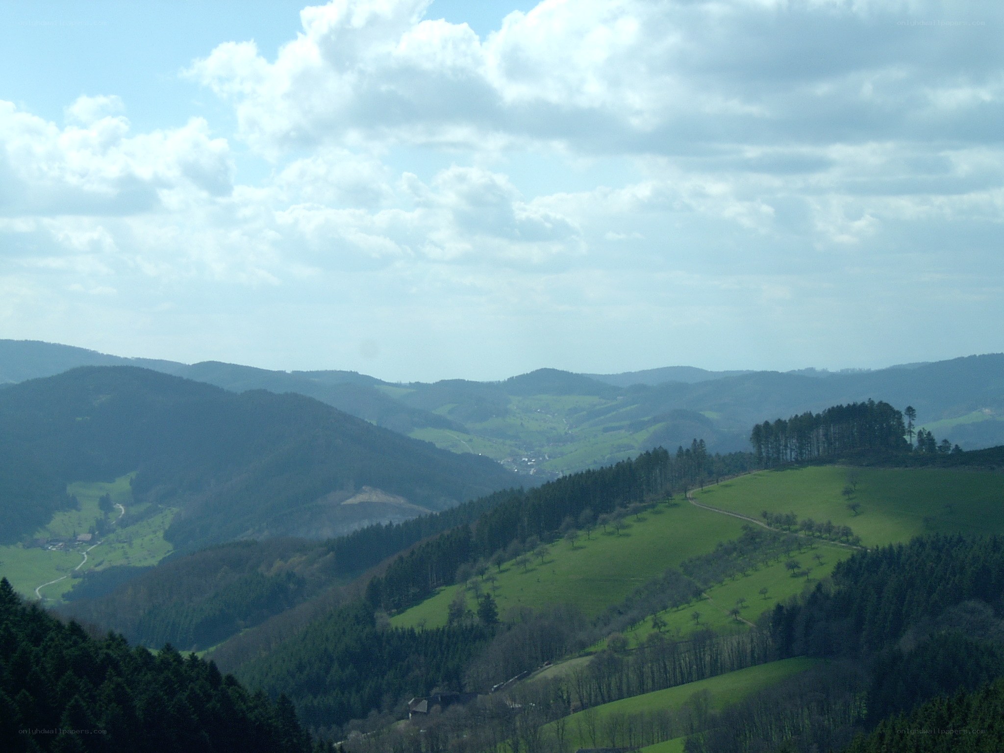rolling hills and green valleys