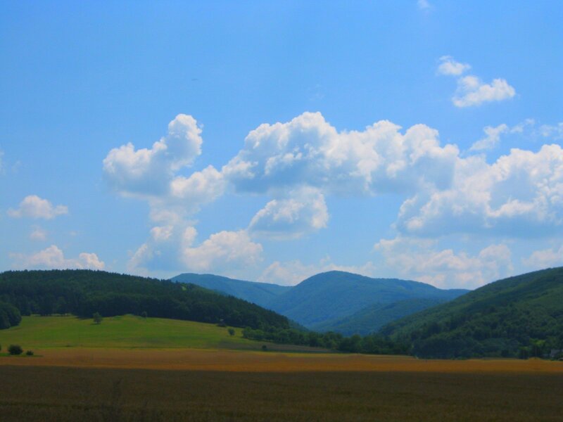 Rolling Hills and Mountains — Blue