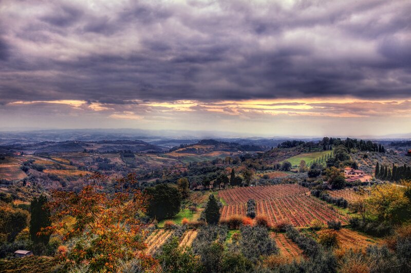 Rolling Hills Landscape — Purple, Dramatic