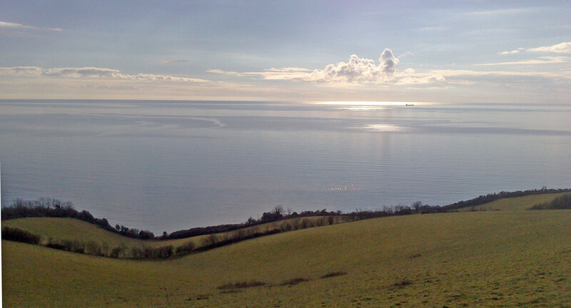 Rolling Hills Overlooking Sea