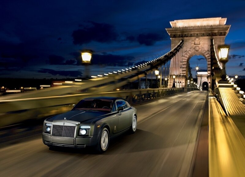 Rolls-Royce Car on Bridge