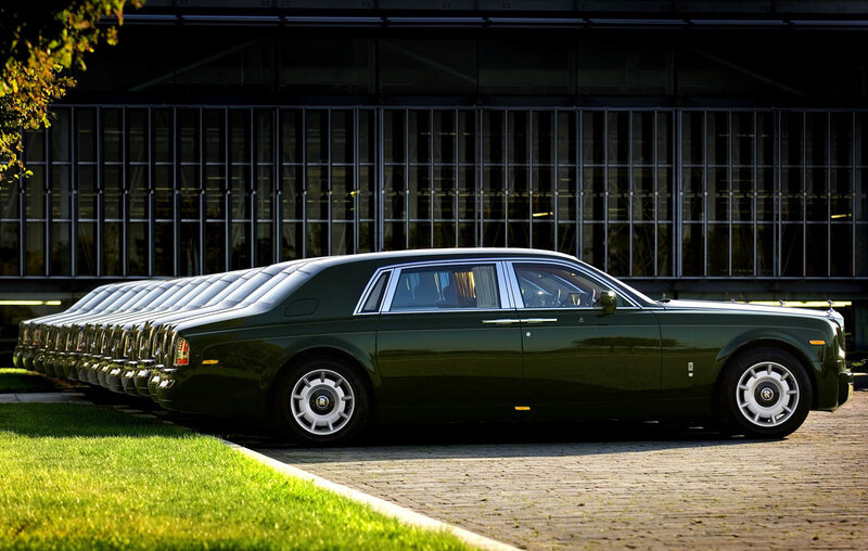 Rolls-Royce cars in a row