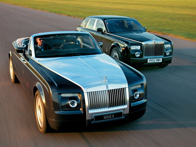 Rolls-Royce cars on a road