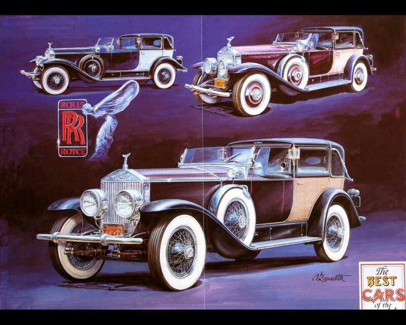 Rolls-Royce classic cars illustration
